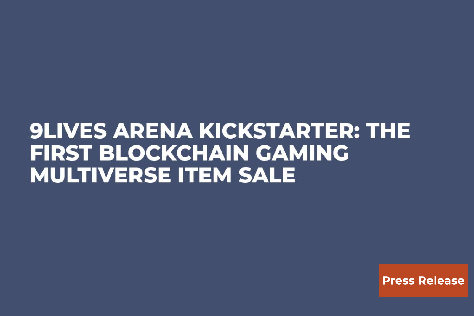 The First Blockchain Gaming Multiverse Item Sale