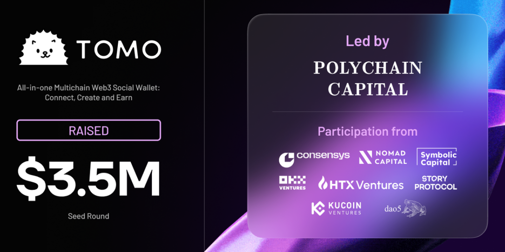 Tomo Raises $3.5 Million in Seed Funding Led by Polychain Capital, Announces Tomoji Launchpad and TomoID for a Revamped Social Wallet Experience