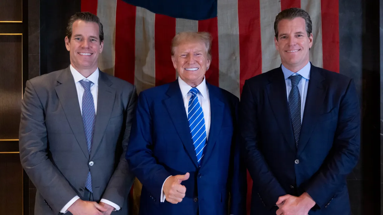 Winklevoss Twins Donate $2 Million in Bitcoin to Trump to Fight Biden’s ‘War on Crypto’