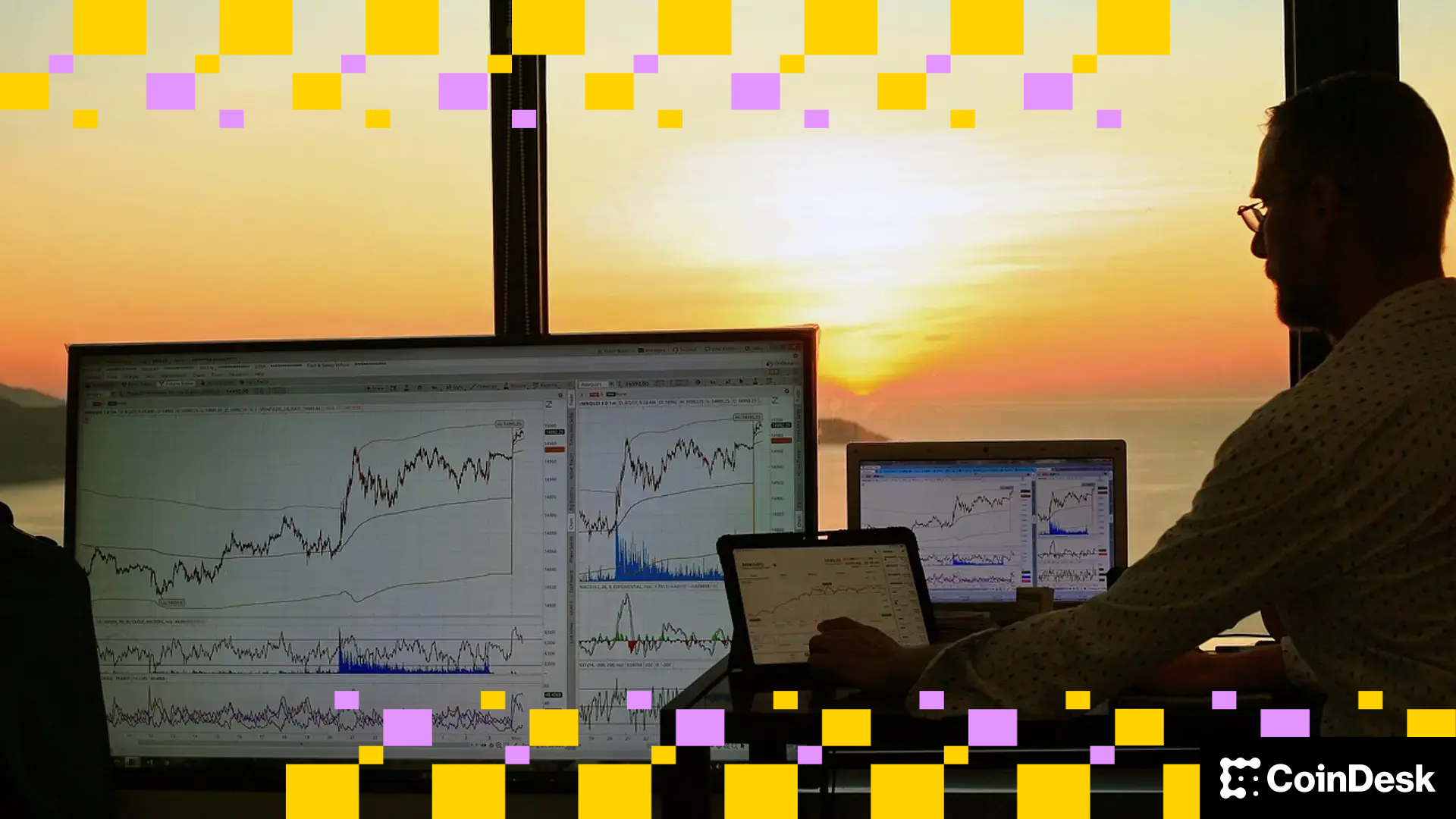 Bitcoin Ether XRP and Dogecoin Lag Stocks as VIX Stirs Up Some Nerves