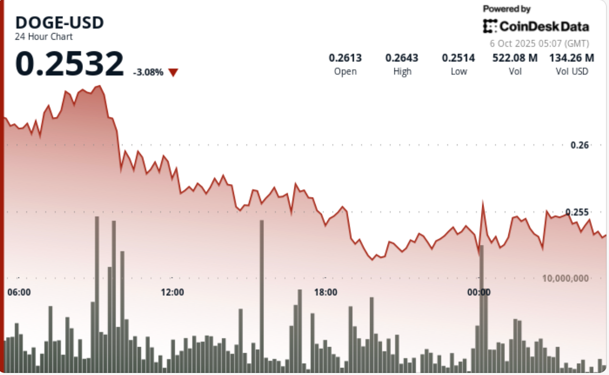 Dogecoin Holds 025 Support as Whales Add 30M DOGE Amid Ascending Triangle Pattern